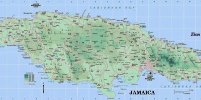 नक्शे के विस्तृत जमैका