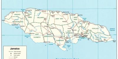 जमैका मानचित्र